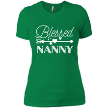 Load image into Gallery viewer, Blessed Nanny Christmas Mother’s Day Birthday Grandma - Ladies' Boyfriend T-Shirt