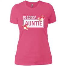 Load image into Gallery viewer, Blessed Auntie Funny Mother’s Day - Ladies' Boyfriend T-Shirt