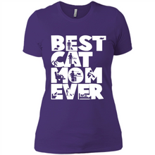 Load image into Gallery viewer, BEST CAT MOM EVER A LIFE WITH CATS - Ladies' Boyfriend T-Shirt