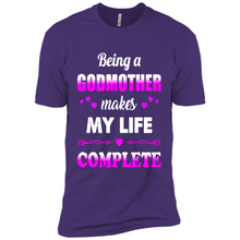 Load image into Gallery viewer, Being A Godmother Makes My Life Complete Funny mother’s day Gift For Beloved Godmother - Premium Short Sleeve T-Shirt