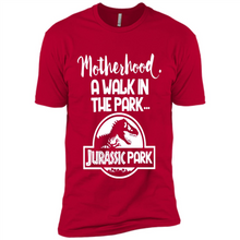 Load image into Gallery viewer, Best Mother’s Day Gift. Motherhood A Walk In The Park Jurassic Park - Premium Short Sleeve T-Shirt