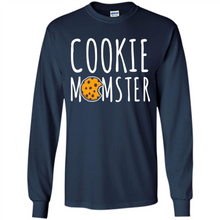 Load image into Gallery viewer, Cookie Momster shirt Mother’s day shirt Baking mom - Long Sleeve T-Shirt