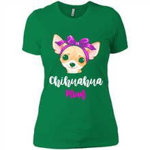 Load image into Gallery viewer, Chihuahua Mom With Purple Hairpin Funny mother’s day Gift For Dog Lovers - Ladies' Boyfriend T-Shirt