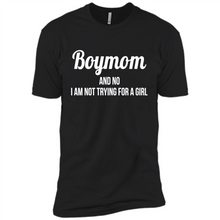 Load image into Gallery viewer, Boy Mom And No I Am Not Trying For A Girl Funny Gift On mother’s day - Premium Short Sleeve T-Shirt
