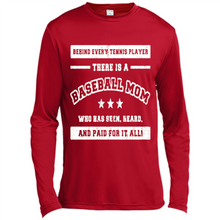 Load image into Gallery viewer, Behind Every Baseball Player, There Is A Baseball Mom. Who Has S Mother’s Day - Canvas Long Sleeve T-Shirt
