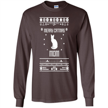 Load image into Gallery viewer, Cats T Shirt Hoodie Merry Catmas Mom Mother’s Day - Long Sleeve T-Shirt