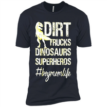 Load image into Gallery viewer, Dirt Trucks Dinosaurs Superheros boymomlife Tired - Premium Short Sleeve T-Shirt