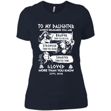 Load image into Gallery viewer, Always Remember Daughter Mom Viking - Ladies' Boyfriend T-Shirt