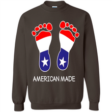 Load image into Gallery viewer, American Made Patriotic Pregnancy Baby Footprints T-shirt Mother’s Day - Sweatshirt