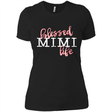 Load image into Gallery viewer, Blessed Mimi Life Shirt Gift for Grandma Mother’s Day - Ladies' Boyfriend T-Shirt
