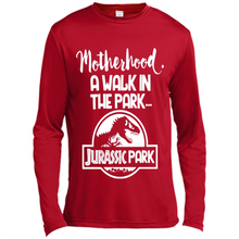 Load image into Gallery viewer, Best Mother’s Day Gift. Motherhood A Walk In The Park Jurassic Park - Canvas Long Sleeve T-Shirt