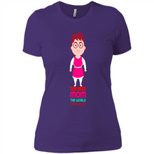 Load image into Gallery viewer, Best Mom Cartoon Character Mother’s Day - Ladies' Boyfriend T-Shirt