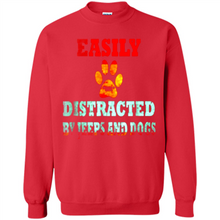 Load image into Gallery viewer, Easily Distracted By Jeeps And Dogs gift shirt for dog mom - Sweatshirt