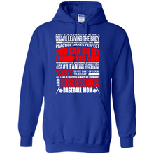 Load image into Gallery viewer, BASEBALL MOM, NEVER GIVE UP Mother’s Day - Hoodie
