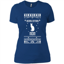 Load image into Gallery viewer, Cats T Shirt Hoodie Merry Catmas Mom Mother’s Day - Ladies' Boyfriend T-Shirt