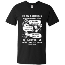 Load image into Gallery viewer, Always Remember Daughter Mom Viking - Men's V-Neck