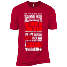 Load image into Gallery viewer, BASEBALL MOM, NEVER GIVE UP Mother’s Day - Premium Short Sleeve T-Shirt