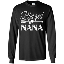 Load image into Gallery viewer, Blessed Nana Christmas Mother’s Day Birthday Grandma - Long Sleeve T-Shirt