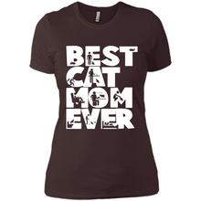Load image into Gallery viewer, BEST CAT MOM EVER A LIFE WITH CATS - Ladies' Boyfriend T-Shirt