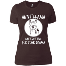 Load image into Gallery viewer, Aunt Llama – Ain’t Got Time For Your Drama – Best Mother’s Day Gift For Auntie - Ladies' Boyfriend T-Shirt