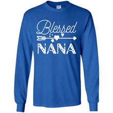 Load image into Gallery viewer, Blessed Nana Christmas Mother’s Day Birthday Grandma - Long Sleeve T-Shirt