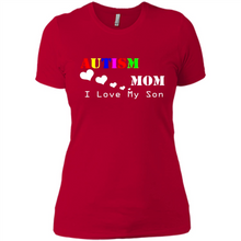Load image into Gallery viewer, Autism mon t shirt Mothers Day - Ladies' Boyfriend T-Shirt