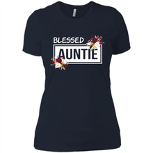 Load image into Gallery viewer, Blessed Auntie Funny Mother’s Day - Ladies' Boyfriend T-Shirt