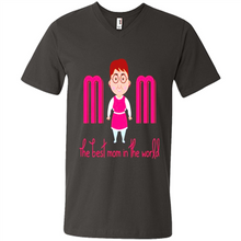 Load image into Gallery viewer, Best Mom World Cartoon Mother’s Day - Men's V-Neck