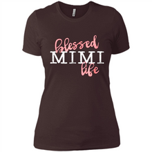Load image into Gallery viewer, Blessed Mimi Life Shirt Gift for Grandma Mother’s Day - Ladies' Boyfriend T-Shirt