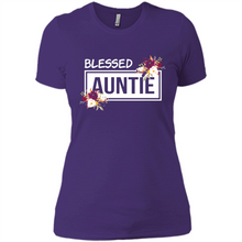 Load image into Gallery viewer, Blessed Auntie Funny Mother’s Day - Ladies' Boyfriend T-Shirt