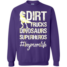 Load image into Gallery viewer, Dirt Trucks Dinosaurs Superheros boymomlife Tired - Sweatshirt