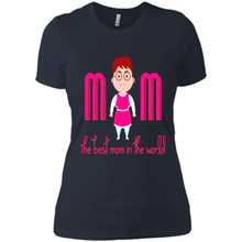 Load image into Gallery viewer, Best Mom World Cartoon Mother’s Day - Ladies' Boyfriend T-Shirt