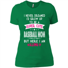 Load image into Gallery viewer, A Super cute Baseball Mom Mother’s Day Gift ideas Funny - Ladies' Boyfriend T-Shirt