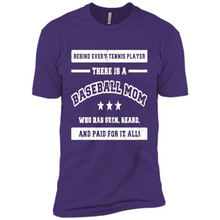 Load image into Gallery viewer, Behind Every Baseball Player, There Is A Baseball Mom. Who Has S Mother’s Day - Premium Short Sleeve T-Shirt
