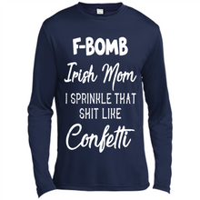 Load image into Gallery viewer, F-Bomb Irish mom I sprinkle that shit like confetti - Canvas Long Sleeve T-Shirt