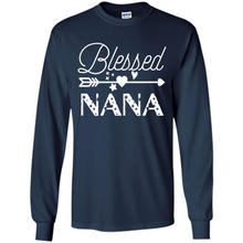 Load image into Gallery viewer, Blessed Nana Christmas Mother’s Day Birthday Grandma - Long Sleeve T-Shirt
