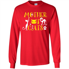 Load image into Gallery viewer, Cats T Shirt Hoodie Mother of Cats Mother’s Day - Long Sleeve T-Shirt