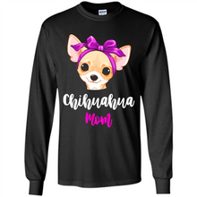 Load image into Gallery viewer, Chihuahua Mom With Purple Hairpin Funny mother’s day Gift For Dog Lovers - Long Sleeve T-Shirt