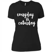 Load image into Gallery viewer, Cats T Shirt Hoodie Everyday Is Caturday Mother’s Day Gift ideas - Ladies' Boyfriend T-Shirt