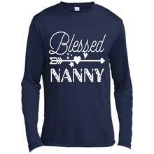 Load image into Gallery viewer, Blessed Nanny Christmas Mother’s Day Birthday Grandma - Canvas Long Sleeve T-Shirt