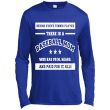 Load image into Gallery viewer, Behind Every Baseball Player, There Is A Baseball Mom. Who Has S Mother’s Day - Canvas Long Sleeve T-Shirt