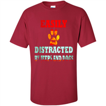 Load image into Gallery viewer, Easily Distracted By Jeeps And Dogs gift shirt for dog mom - Shirt