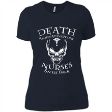 Load image into Gallery viewer, Death Smiles At Everyone Nurses Smile Back Shirt Mothers Day - Ladies' Boyfriend T-Shirt