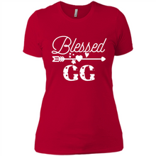 Load image into Gallery viewer, Blessed GG Christmas Mother’s Day Birthday Grandma - Ladies' Boyfriend T-Shirt