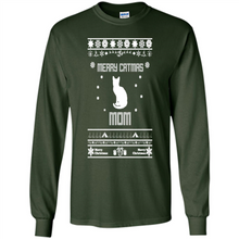 Load image into Gallery viewer, Cats T Shirt Hoodie Merry Catmas Mom Mother’s Day - Long Sleeve T-Shirt