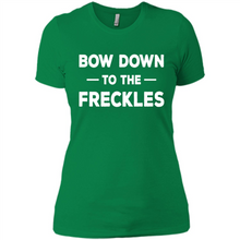 Load image into Gallery viewer, Bow Down to the Freckles Ginger Pride Mother’s Day - Ladies' Boyfriend T-Shirt