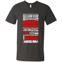 Load image into Gallery viewer, BASEBALL MOM, NEVER GIVE UP Mother’s Day - Men's V-Neck
