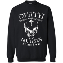 Load image into Gallery viewer, Death Smiles At Everyone Nurses Smile Back Shirt Mothers Day - Sweatshirt