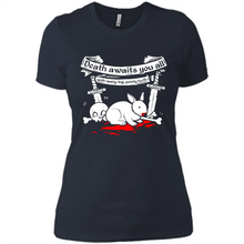 Load image into Gallery viewer, Death Awaits You All With Big Pointy Teeth - Ladies' Boyfriend T-Shirt