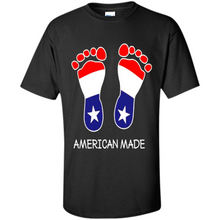 Load image into Gallery viewer, American Made Patriotic Pregnancy Baby Footprints T-shirt Mother’s Day - Shirt